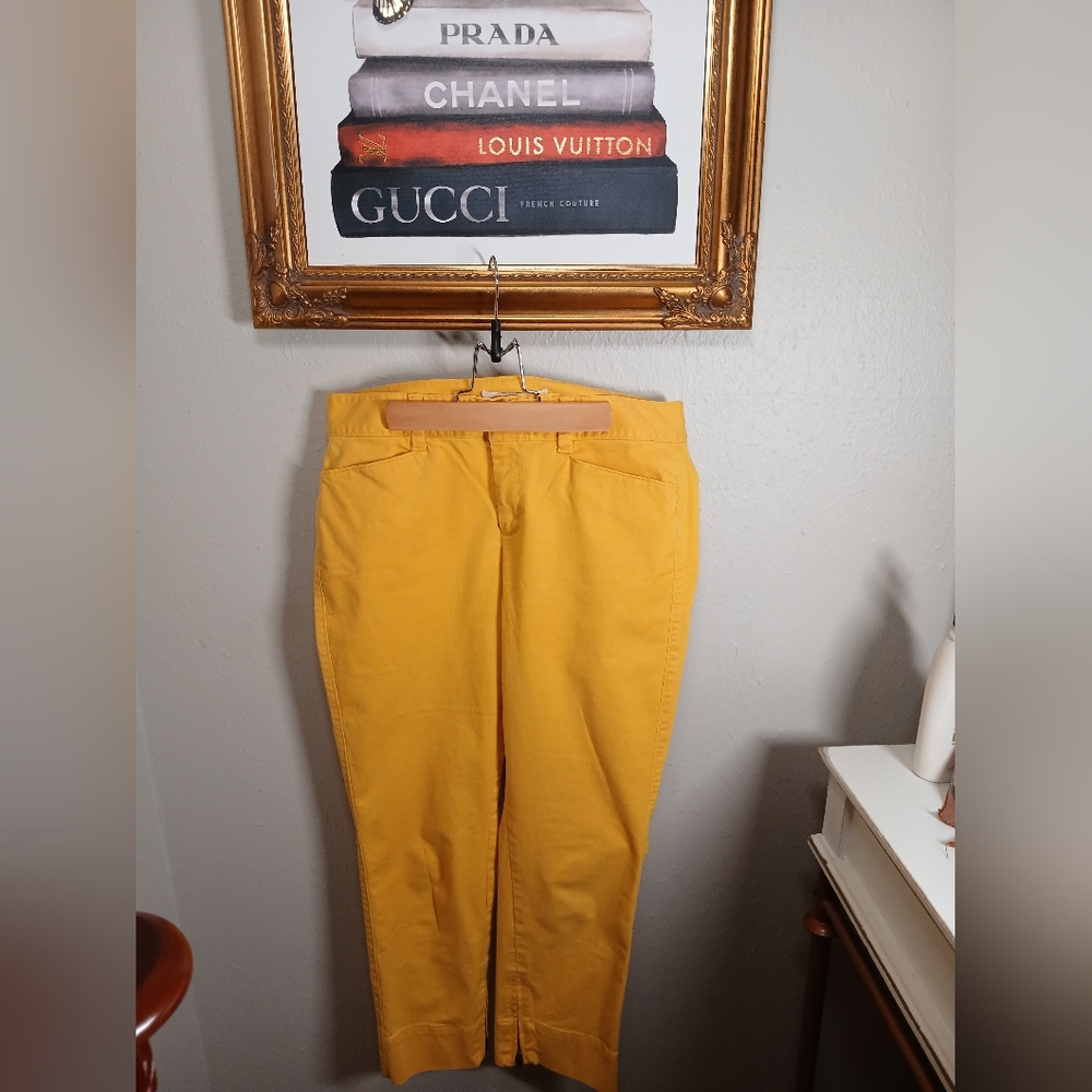 Loft Yellow Zipper Ankle Pants/Jeans